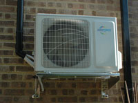 Air Conditioining Unit mounted on the bracket